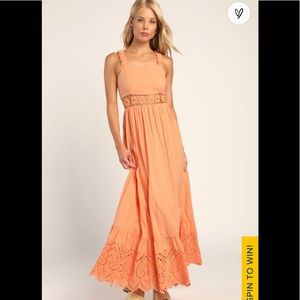 Peach maxi dress